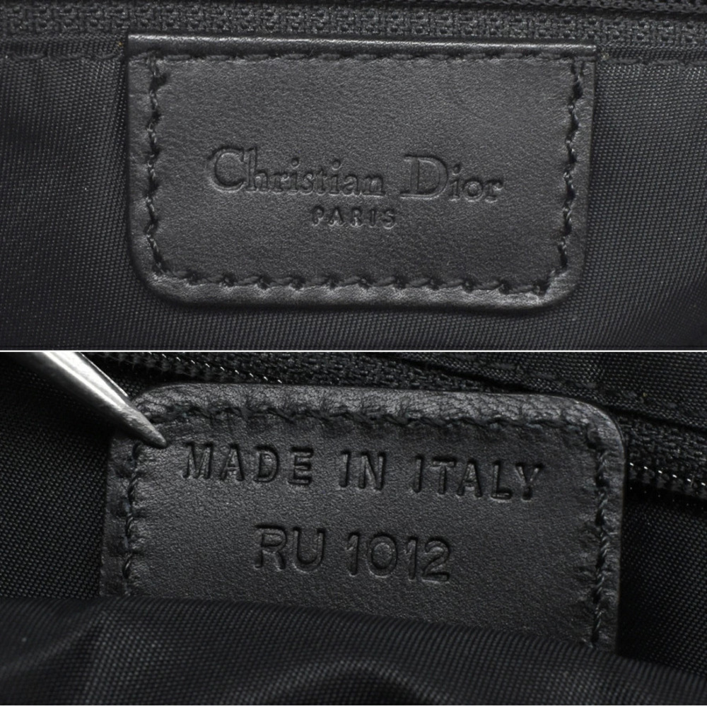 Christian Dior Trotter Saddle Bag Handbag One Shoulder Hobo Black - Picture 8 of 8